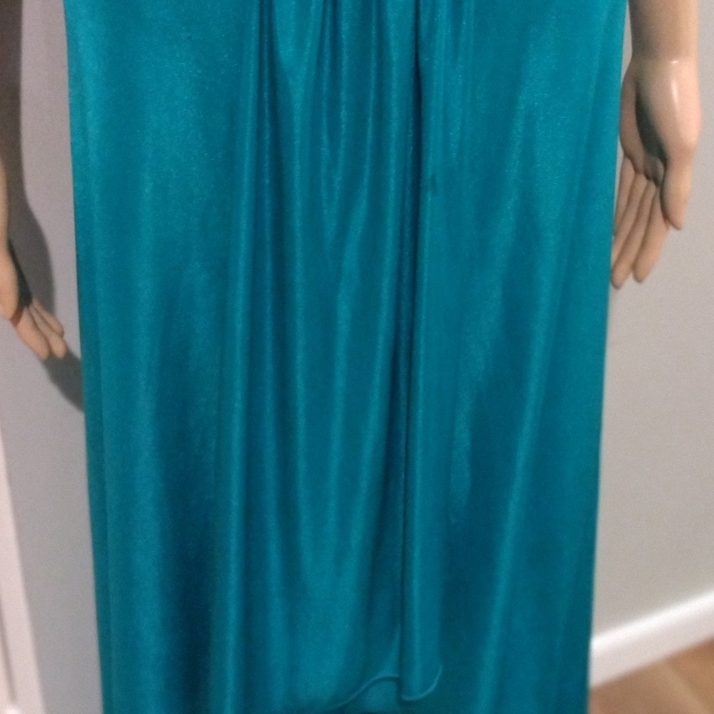 Ruby Rox Teal Sequins Halter Dress Gown - Picture 4 of 10